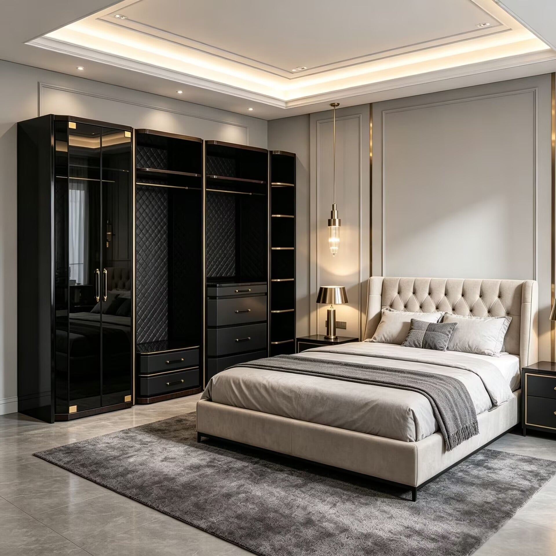 Waltz Bedroom Modern Minimalism Multi-Story Large Wardrobe