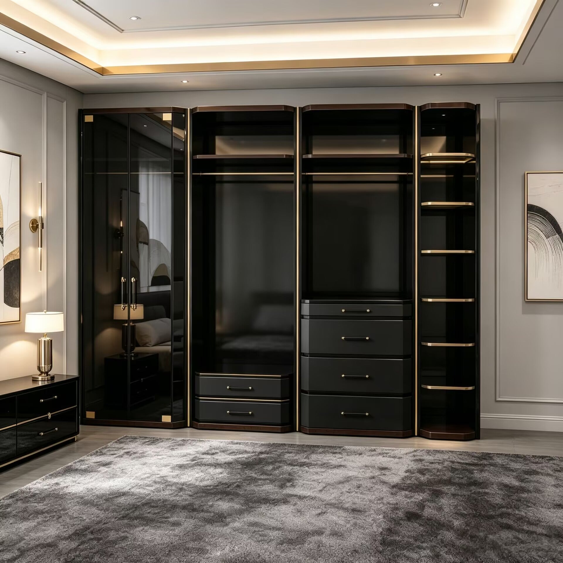 Waltz Bedroom Modern Minimalism Multi-Story Large Wardrobe