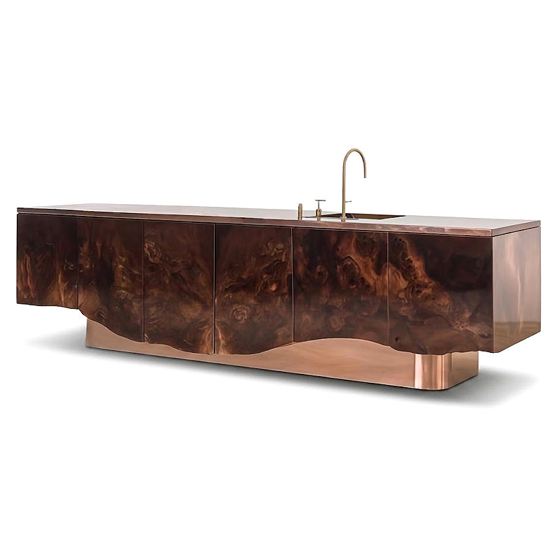 Villa Designer High-End Unique Art Solid Wood Customize Washbasin