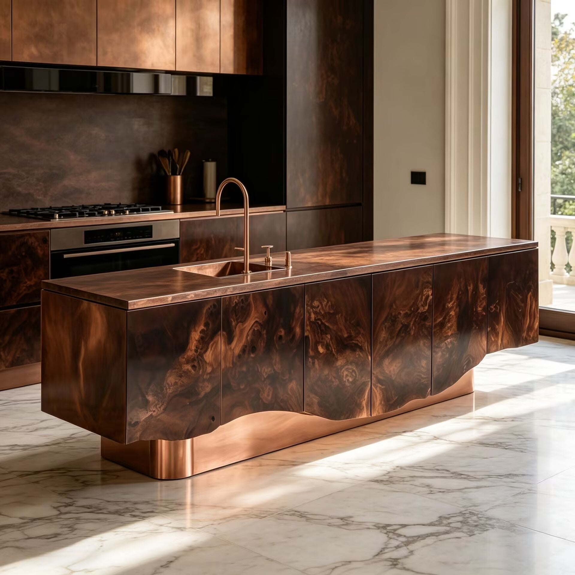 Villa Designer High-End Unique Art Solid Wood Customize Washbasin