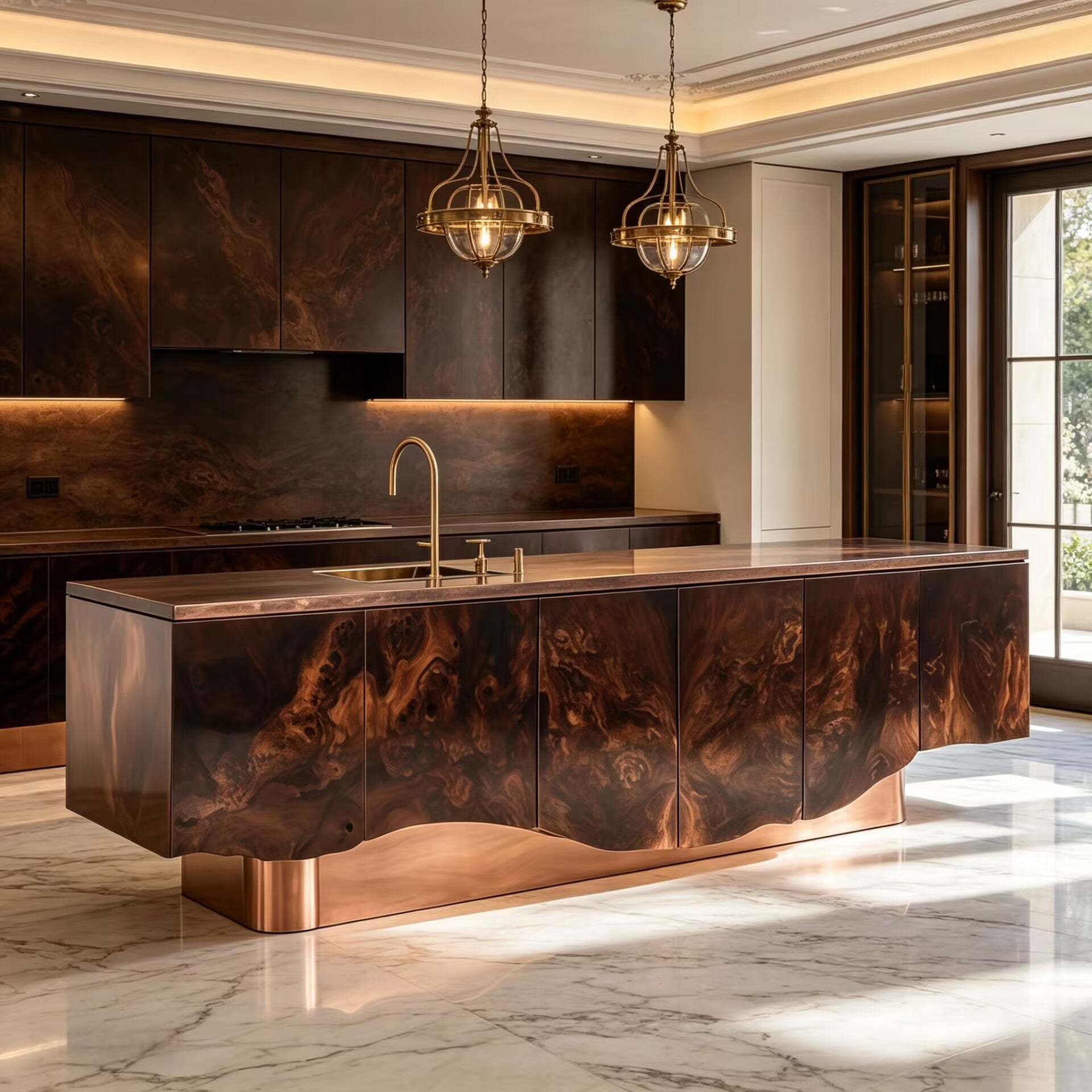 Villa Designer High-End Unique Art Solid Wood Customize Washbasin