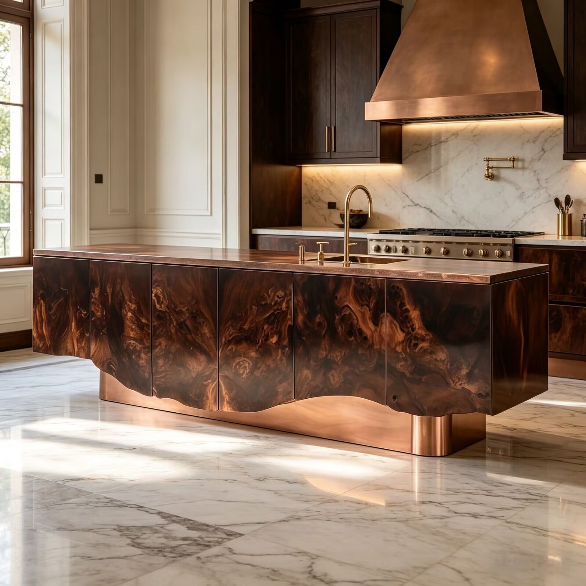 Villa Designer High-End Unique Art Solid Wood Customize Washbasin