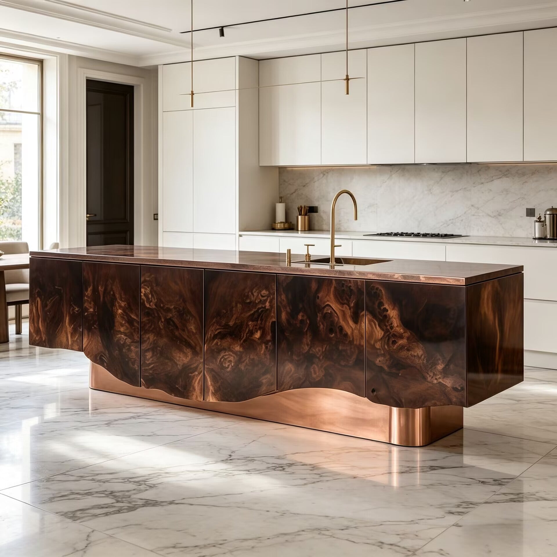 Villa Designer High-End Unique Art Solid Wood Customize Washbasin
