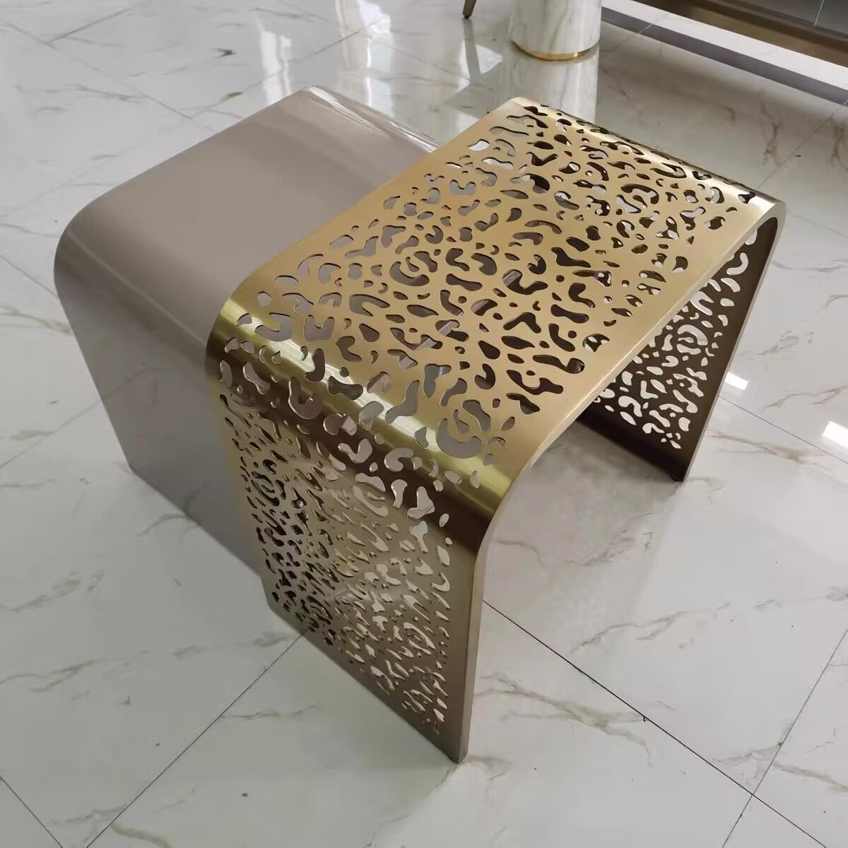 Watamu Upscale Living Room Stainless Steel Combination Side Table
