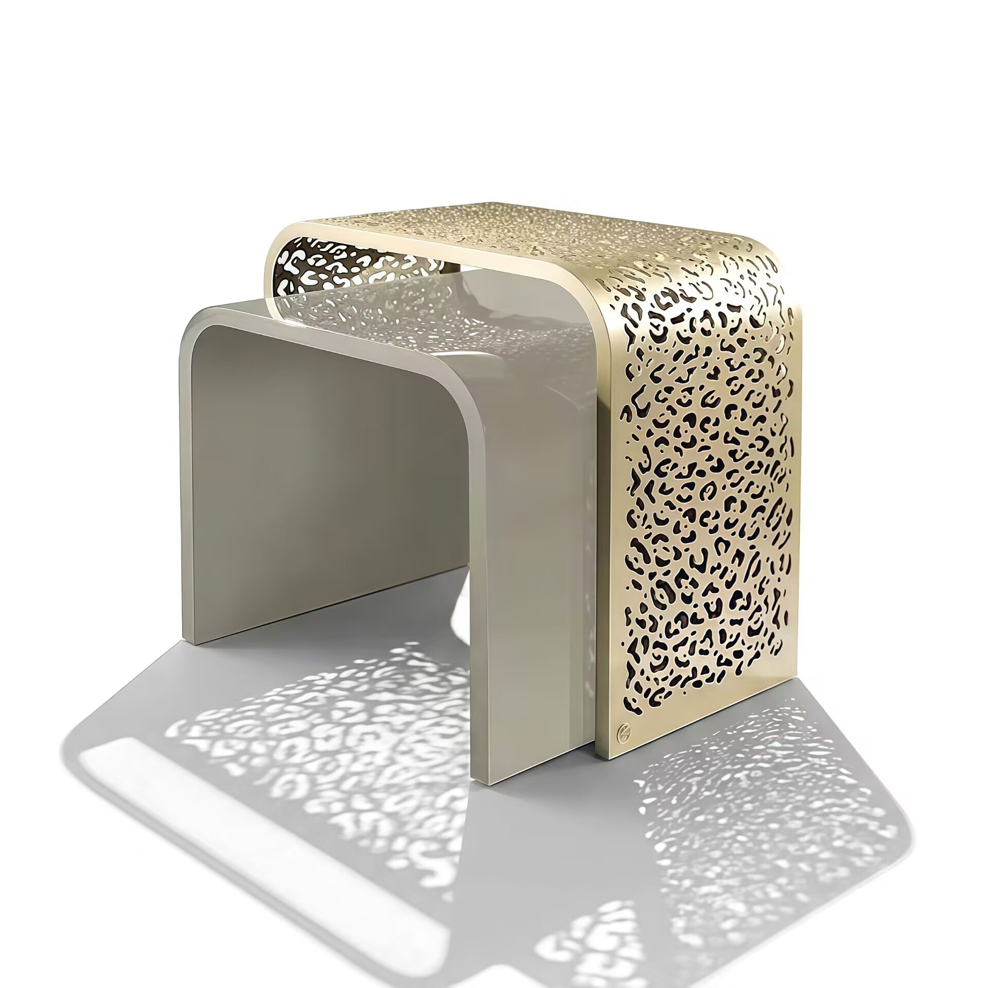 Watamu Upscale Living Room Stainless Steel Combination Side Table