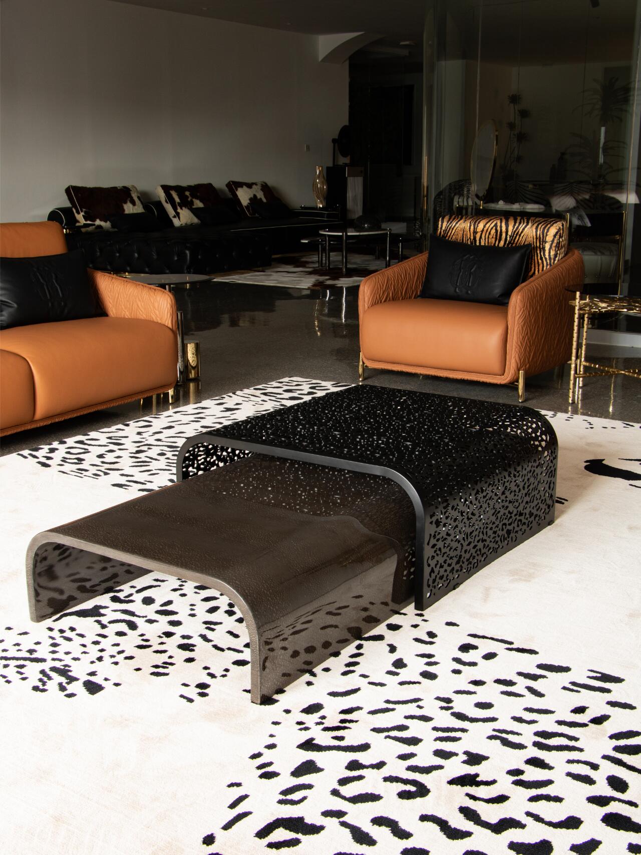 Watamu Designer Artistic Stainless Steel Living Room Coffee Table