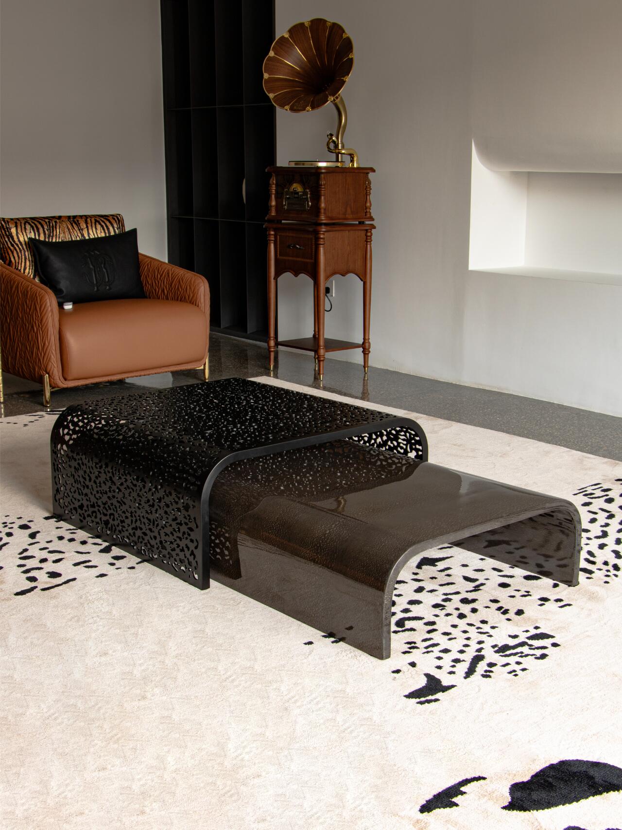 Watamu Designer Artistic Stainless Steel Living Room Coffee Table