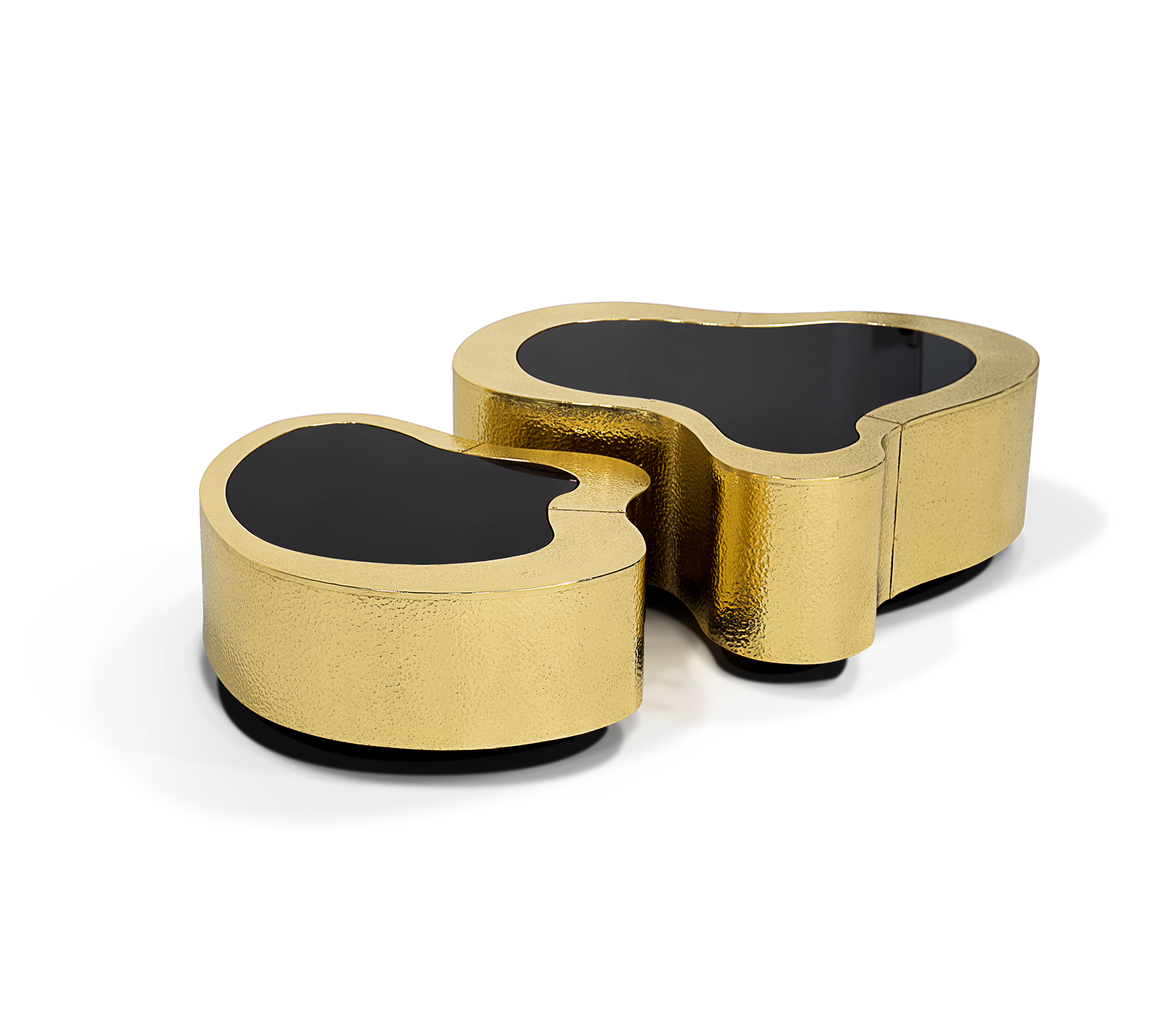 WAVE POLISHED BRASS LUXURIOUS COMINATION CENTER TABLE