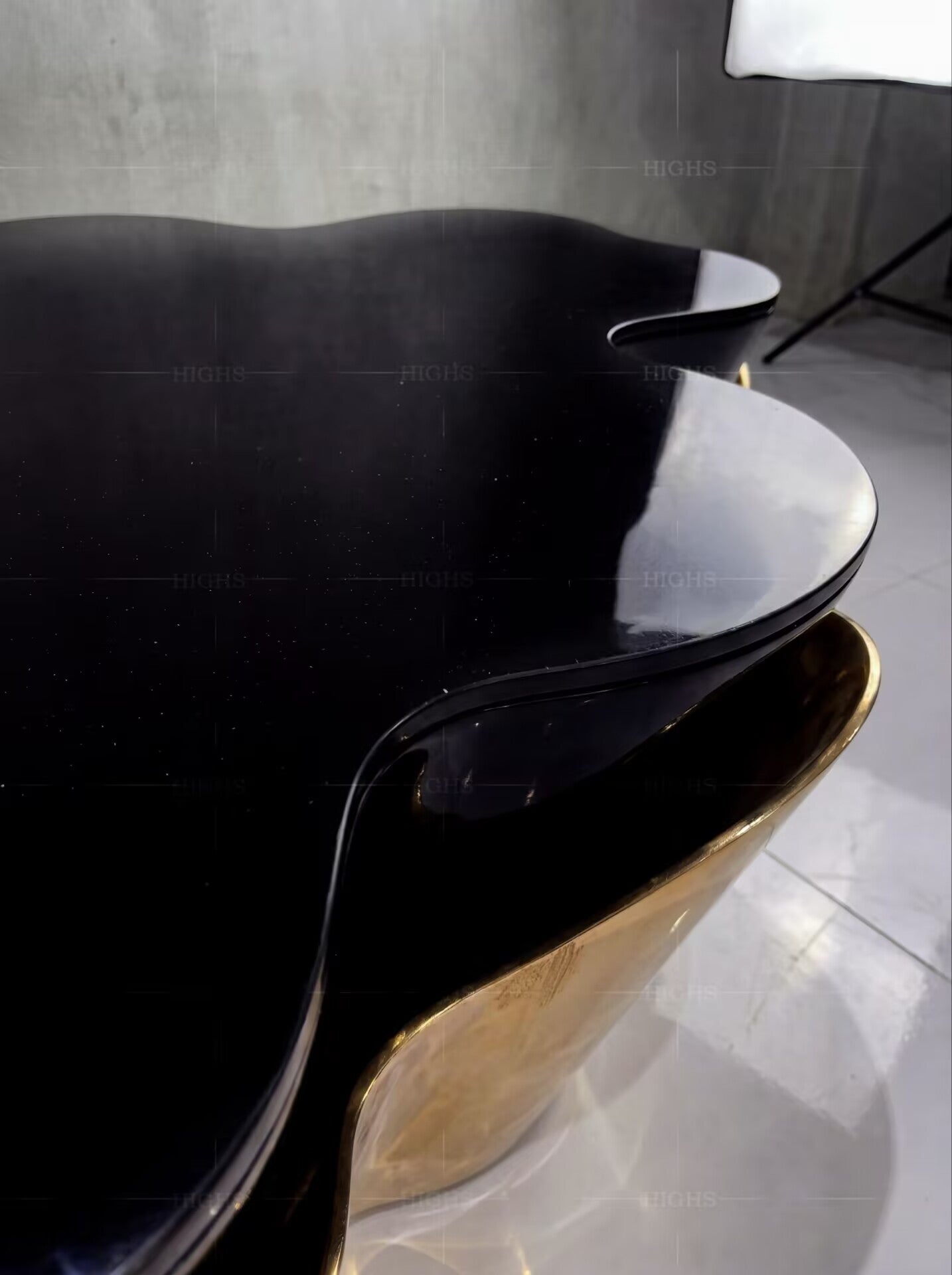 Yasmine Upscale Unique Irregular Simplicity Brass Coffee Table