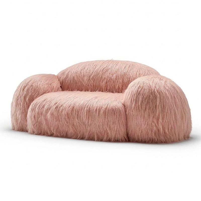 Yeti Modern High-End Minimalist Gentle Style Pink Plush Sofa