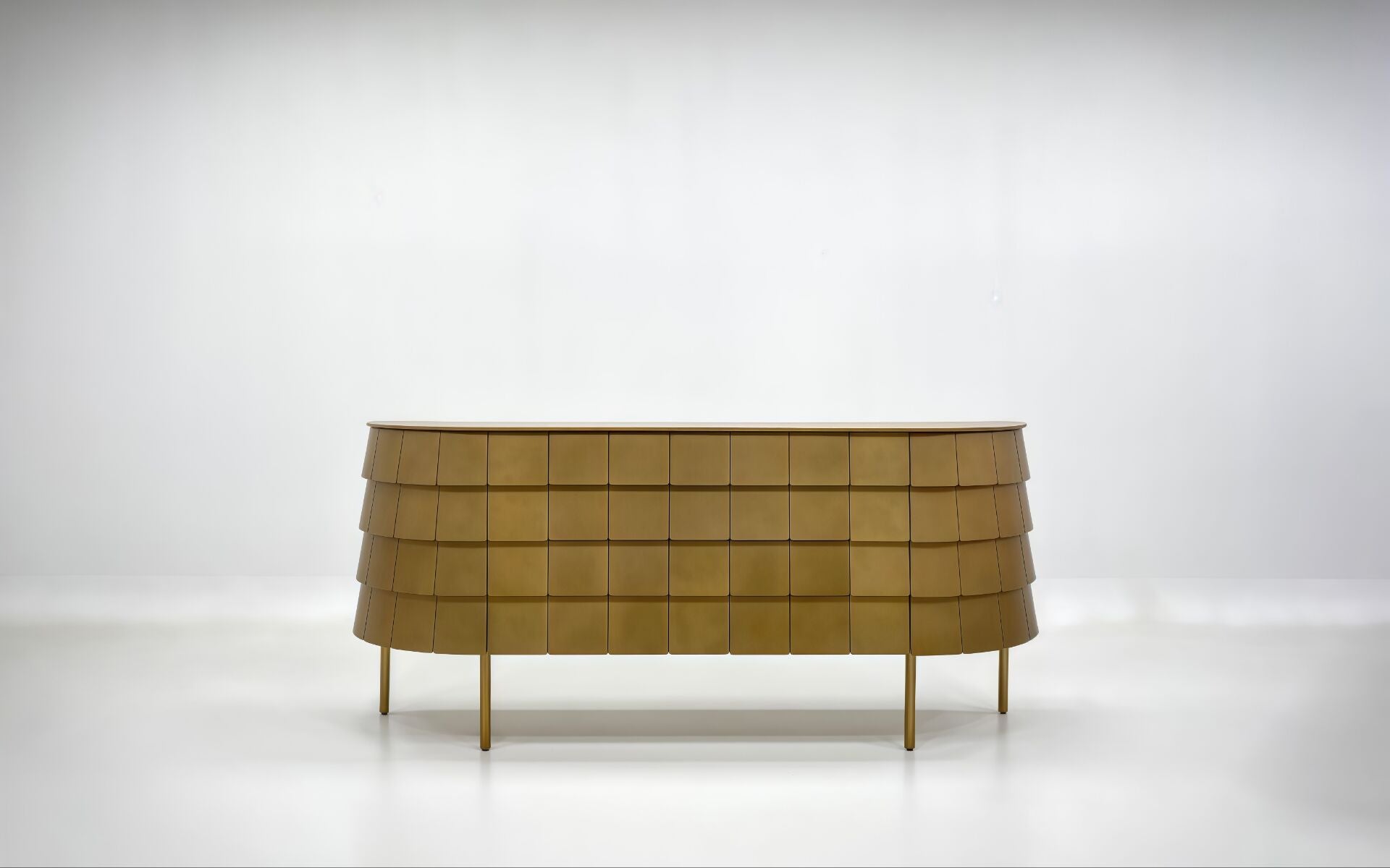 Yoroi Designer High End Solid Wood Creative Stainless Steel Sideboard